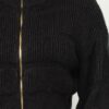 Michelin Zip-Front Sweater Top – Black