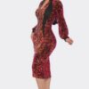 Midi Sequin Dress – 2-Way Zip, Contrast Trim