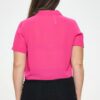 Plus Chiffon Tie-Front Button-Down Top – Fuchsia