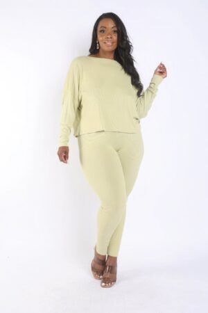 Back Strap Point Set – Open-Back Plus-Size Set in Lime