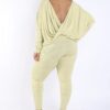 Back Strap Point Set – Open-Back Plus-Size Set in Lime