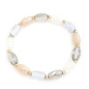 Beaded Bracelet with Multi, Jet, Ivory and Taupe Beads