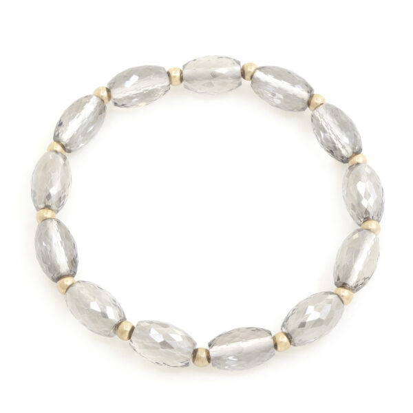 Beaded Bracelet with Multi, Jet, Ivory and Taupe Beads