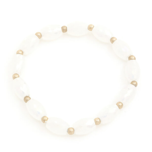 Beaded Bracelet with Multi, Jet, Ivory and Taupe Beads