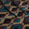 Aztec Diamond Print Fleece Hoodie – Dark Khaki