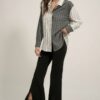 Raw-Edge Exposed-Seam Flare Pants – Black