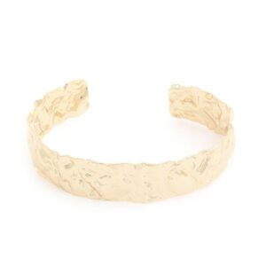 Hammered Metal Cuff Bracelet – Gold & Rhodium Finishes