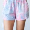 Tie-Dye Shorts with Drawstring – Blue Multi