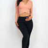 Ribbed Wrap Front Long Sleeve Top – Sun Baked