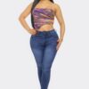 Mesh Print Top – Slim-Fit Herringbone, Black/Navy/Gray