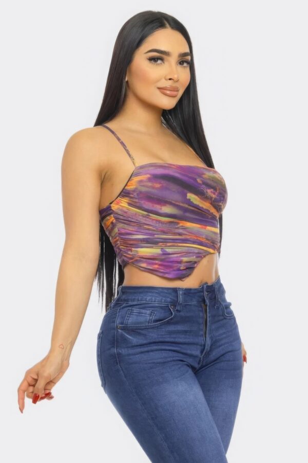 Mesh Print Top – Slim-Fit Herringbone, Black/Navy/Gray