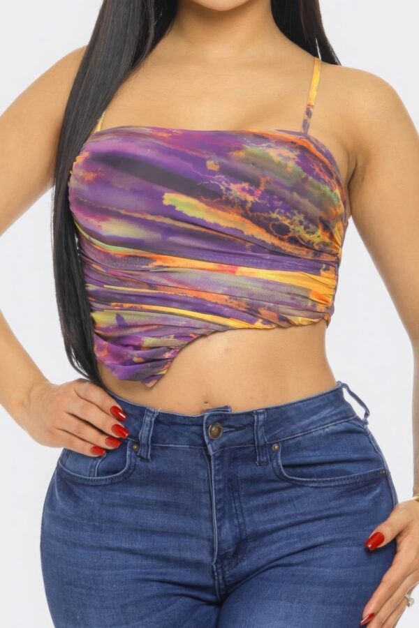 Mesh Print Top – Slim-Fit Herringbone, Black/Navy/Gray