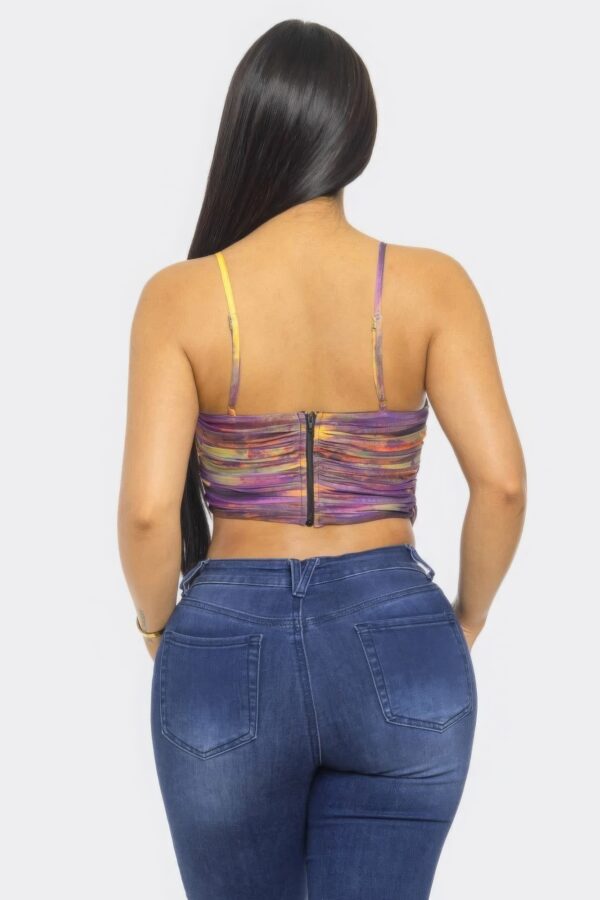 Mesh Print Top – Slim-Fit Herringbone, Black/Navy/Gray