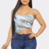 Mesh Print Top – Herringbone Slim-Fit (Black, Navy, Gray)