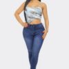 Mesh Print Top – Herringbone Slim-Fit (Black, Navy, Gray)