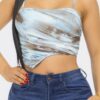 Mesh Print Top – Herringbone Slim-Fit (Black, Navy, Gray)