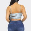Mesh Print Top – Herringbone Slim-Fit (Black, Navy, Gray)