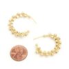 Sodajo Beaded Open Hoop Earrings – Gold & Rhodium