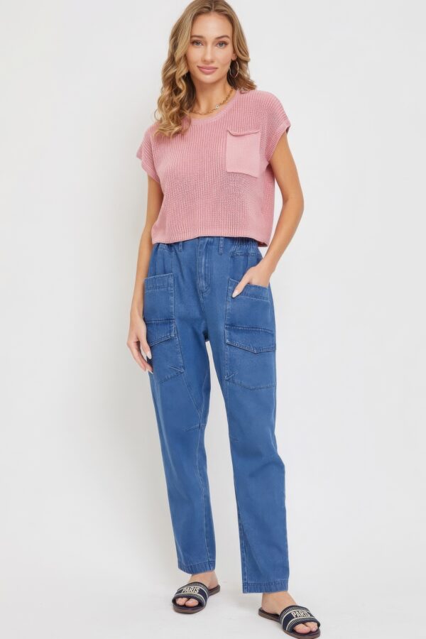 Denim Jogger Pants – Slouchy Parachute Cargo