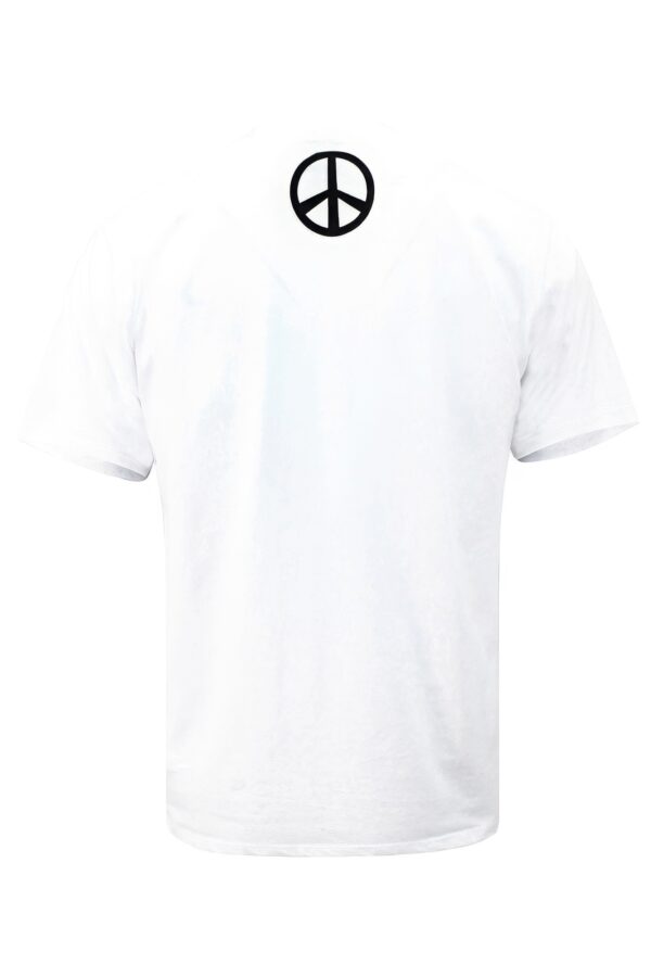 Peace Happiness Puff-Print Tee – White