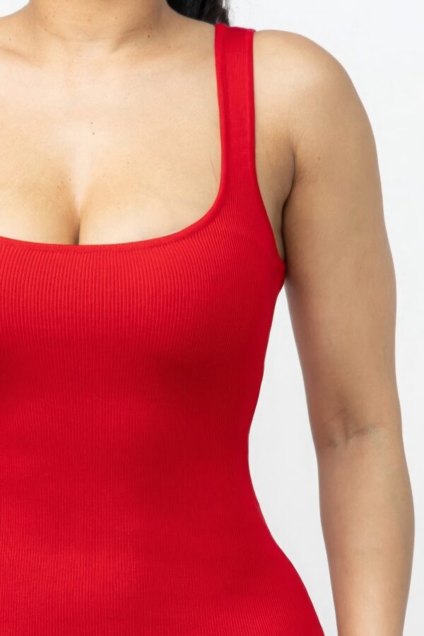 Sleeveless Mini Dress – Red Lightweight Rayon Blend