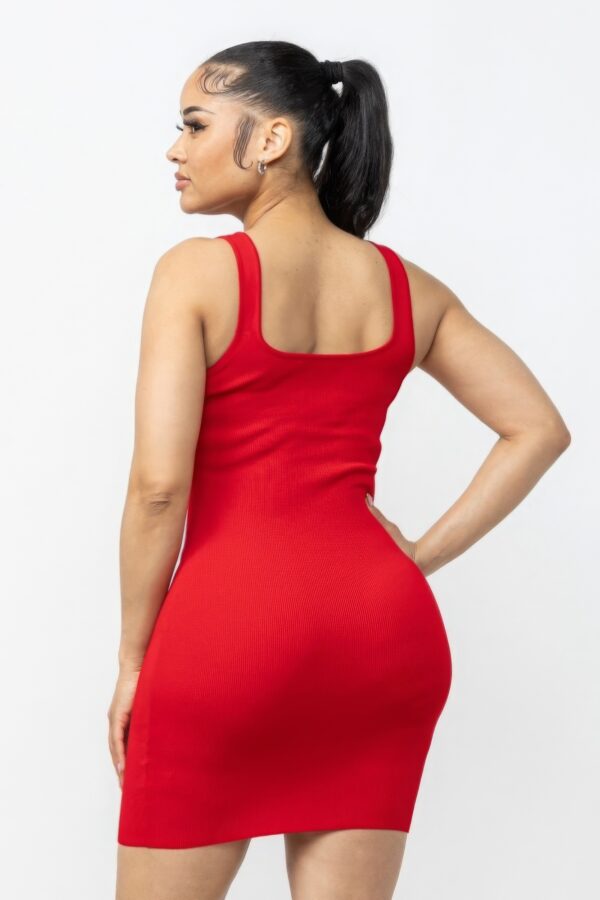 Sleeveless Mini Dress – Red Lightweight Rayon Blend