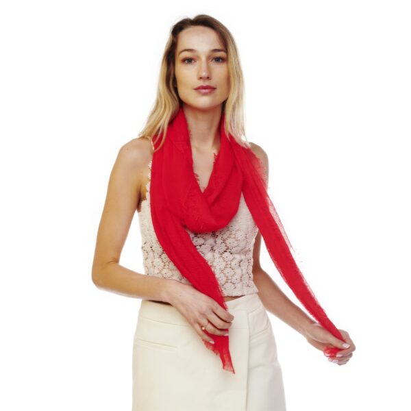 Solid Oblong Scarf – Lightweight Cotton-Poly Blend