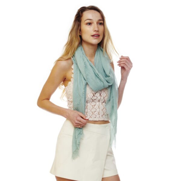 Solid Oblong Scarf – Lightweight Cotton-Poly Blend