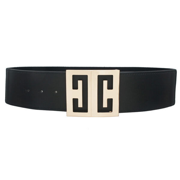 Mirror Cut-Out Square Buckle Belt – 70mm Wide