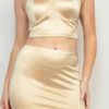 Sweetheart Bustier Rhinestone Crop Top – Champagne