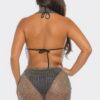 Fishnet Rhinestone Halter Cover-Up Dress – Black