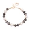 Pearl Beaded Metal Bracelet – Faux Pearls & Adjustable Chain