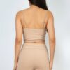 Corset Bustier Sweetheart Crop Top – Taupe Knit