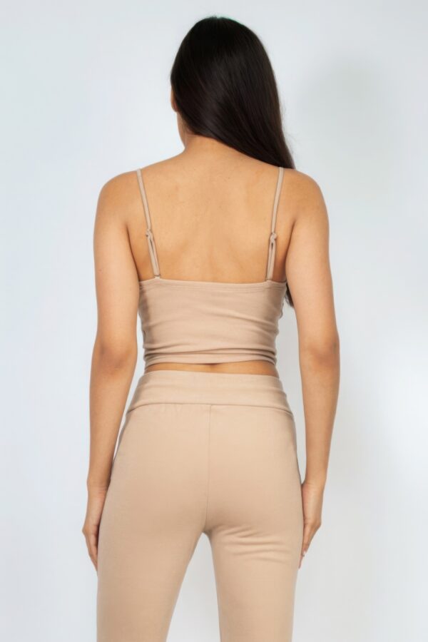 Corset Bustier Sweetheart Crop Top – Taupe Knit