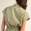 Cropped Drop-Shoulder Printed Cotton Shirt – Pistachio