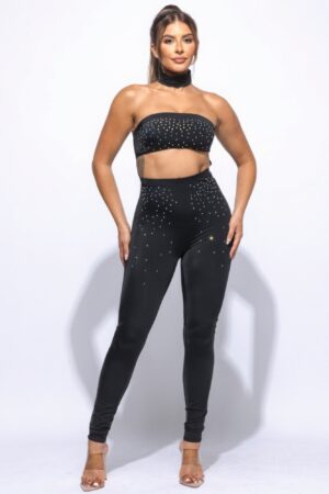 Choker Tube Jumpsuit – Choker Neck, Black