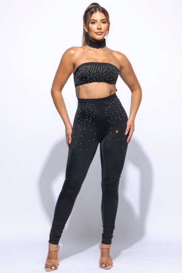 Choker Tube Jumpsuit – Choker Neck, Black