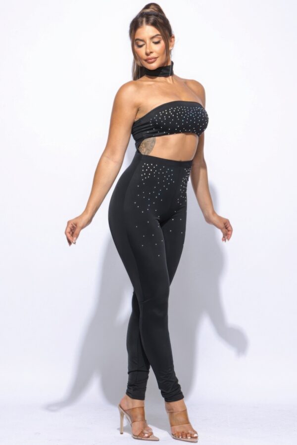Choker Tube Jumpsuit – Choker Neck, Black