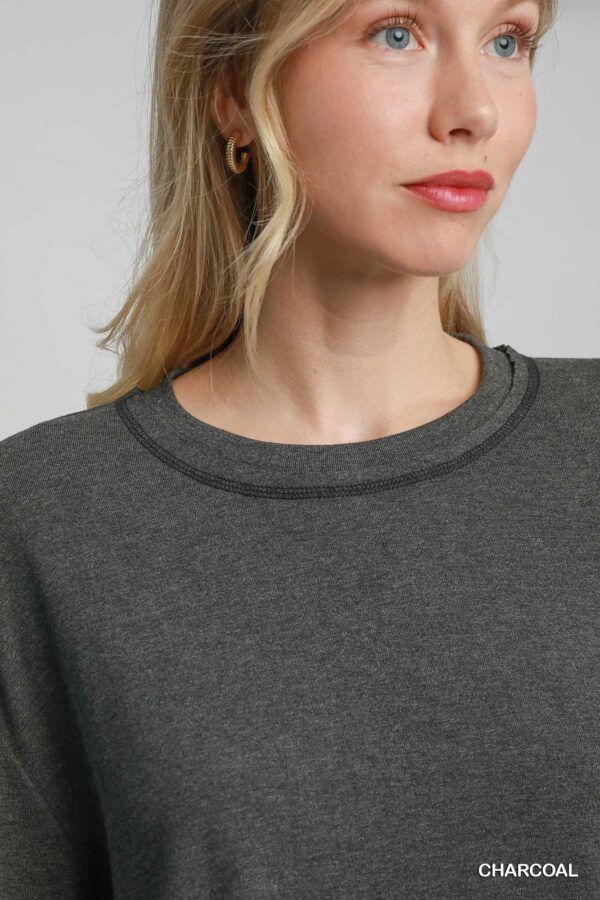 Stretch Modal Top – Soft Draped Charcoal