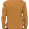 Men’s Ripped Denim Overshirt – Distressed Wheat