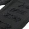 Bootcut Rip and Repair Jeans – Distressed Black