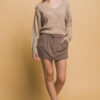 Pearl-Detail Sweater – Khaki
