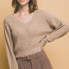Pearl-Detail Sweater – Khaki