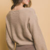 Pearl-Detail Sweater – Khaki