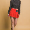 Short Collared Sweater with Metallic Thread – Black