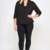 Techno Scuba Blazer with Pockets – Plus Size