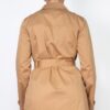 Double-Breasted Notch Belted Coat – Camel