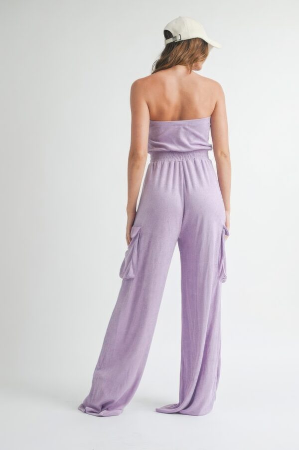 Tube Top Jumpsuit Romper – Lavender Strapless Silhouette