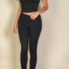 Basic Solid Leggings – Stretch Jersey in Black