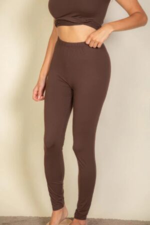Everyday Stretch Jersey Leggings – Coffee